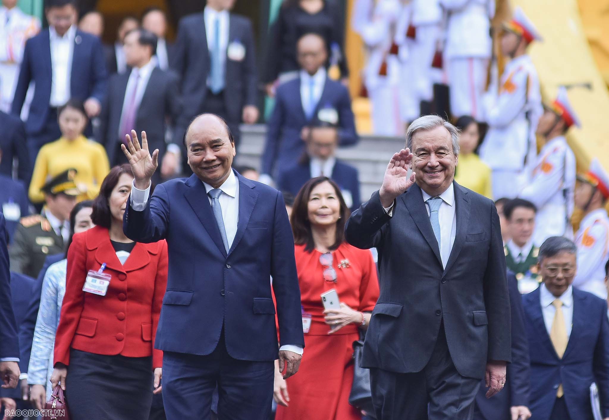 Tổng thư ký Liên hợp quốc thăm Nhà sàn Chủ tịch Hồ Chí Minh