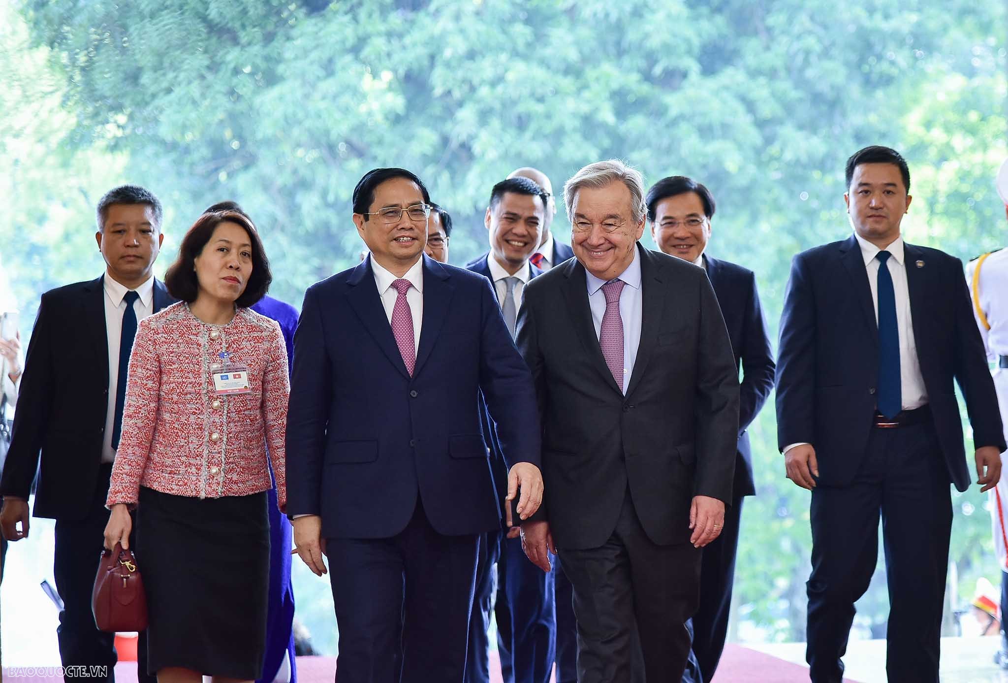 Thủ tướng Chính phủ Phạm Minh Chính tiếp Tổng thư ký Liên hợp quốc António Guterres