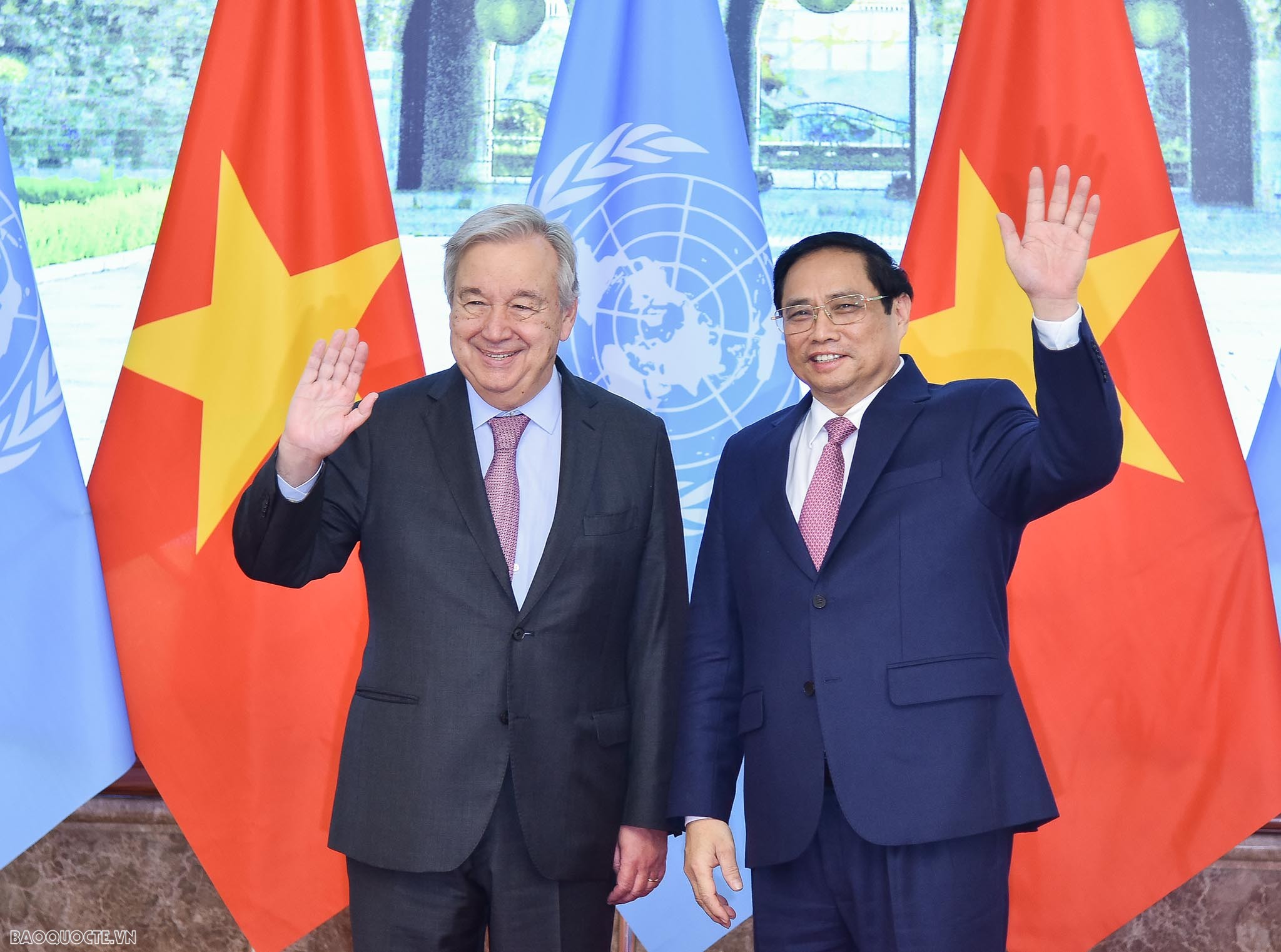 Thủ tướng Chính phủ Phạm Minh Chính tiếp Tổng thư ký Liên hợp quốc António Guterres
