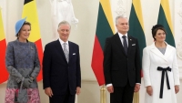 Hình ảnh của Nhà vua Bỉ Philippe và Hoàng hậu Mathilde tại Lithuania
