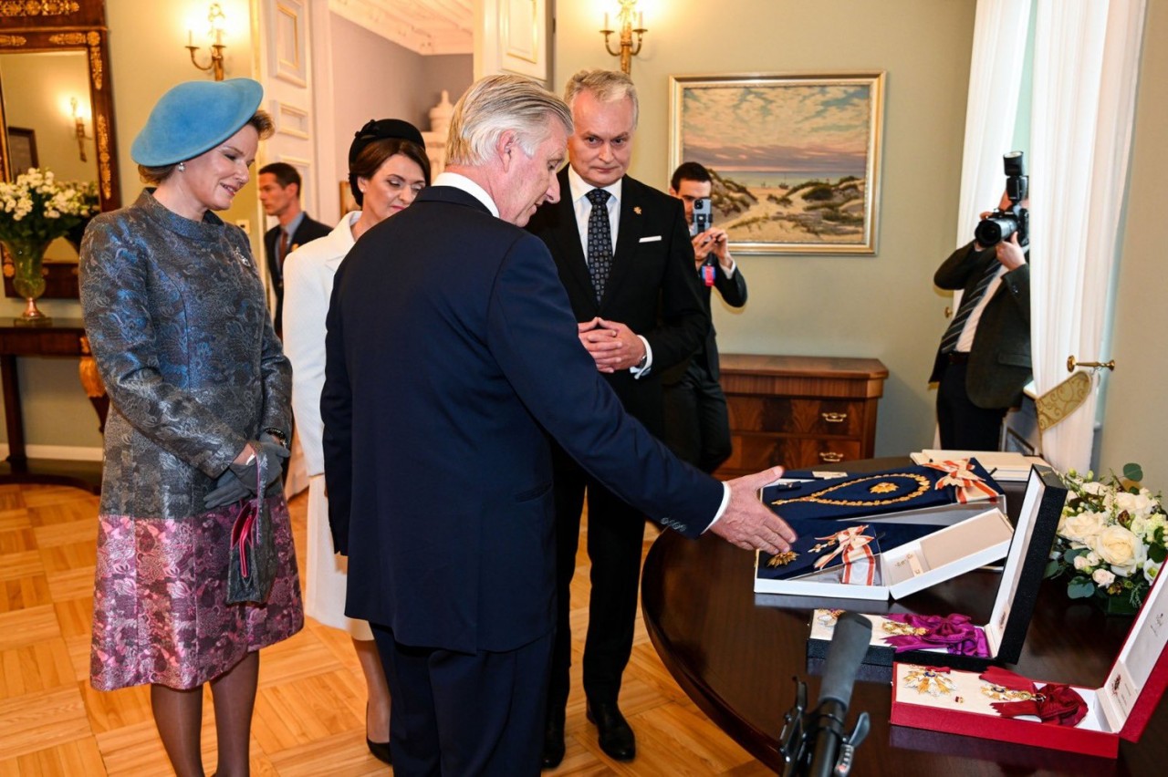 Hình ảnh của Nhà vua và Hoàng hậu Bỉ tại Lithuania