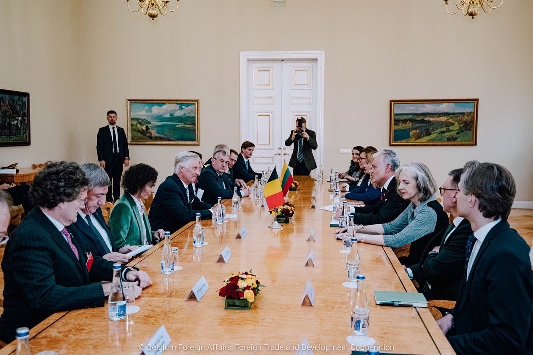 Hình ảnh của Nhà vua Bỉ Philippe và Hoàng hậu Mathilde tại Lithuania