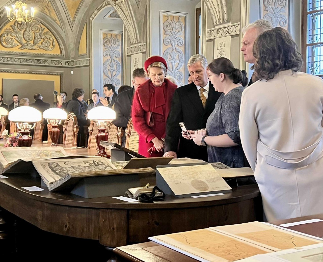 Hình ảnh của Nhà vua Bỉ Philippe và Hoàng hậu Mathilde tại Lithuania