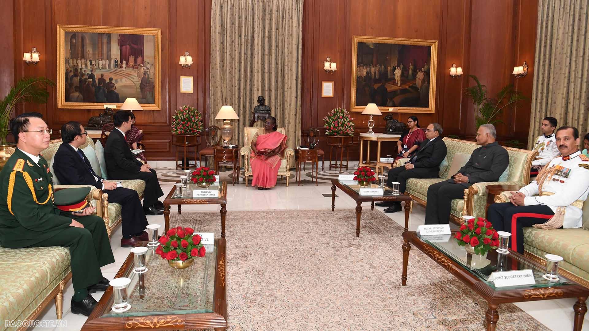 Đại sứ  Nguyễn Thanh Hải trình Thư ủy nhiệm lên Tổng thống Ấn Độ