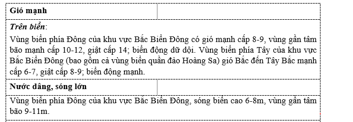 Cập nhật diễn biến báo số 7: Cập nhật diễn biến báo số 7: