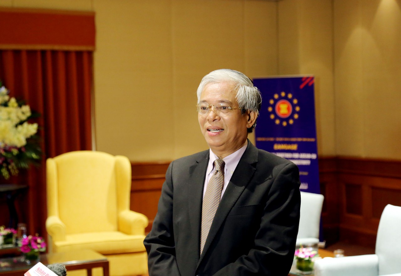 Hội thảo “Cùng thúc đẩy hợp tác ASEAN – EU về an ninh và kết nối”. (Ảnh: Quang Hoà)