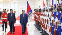 Hình ảnh Lễ đón Thủ tướng Phạm Minh Chính thăm chính thức Vương quốc Campuchia