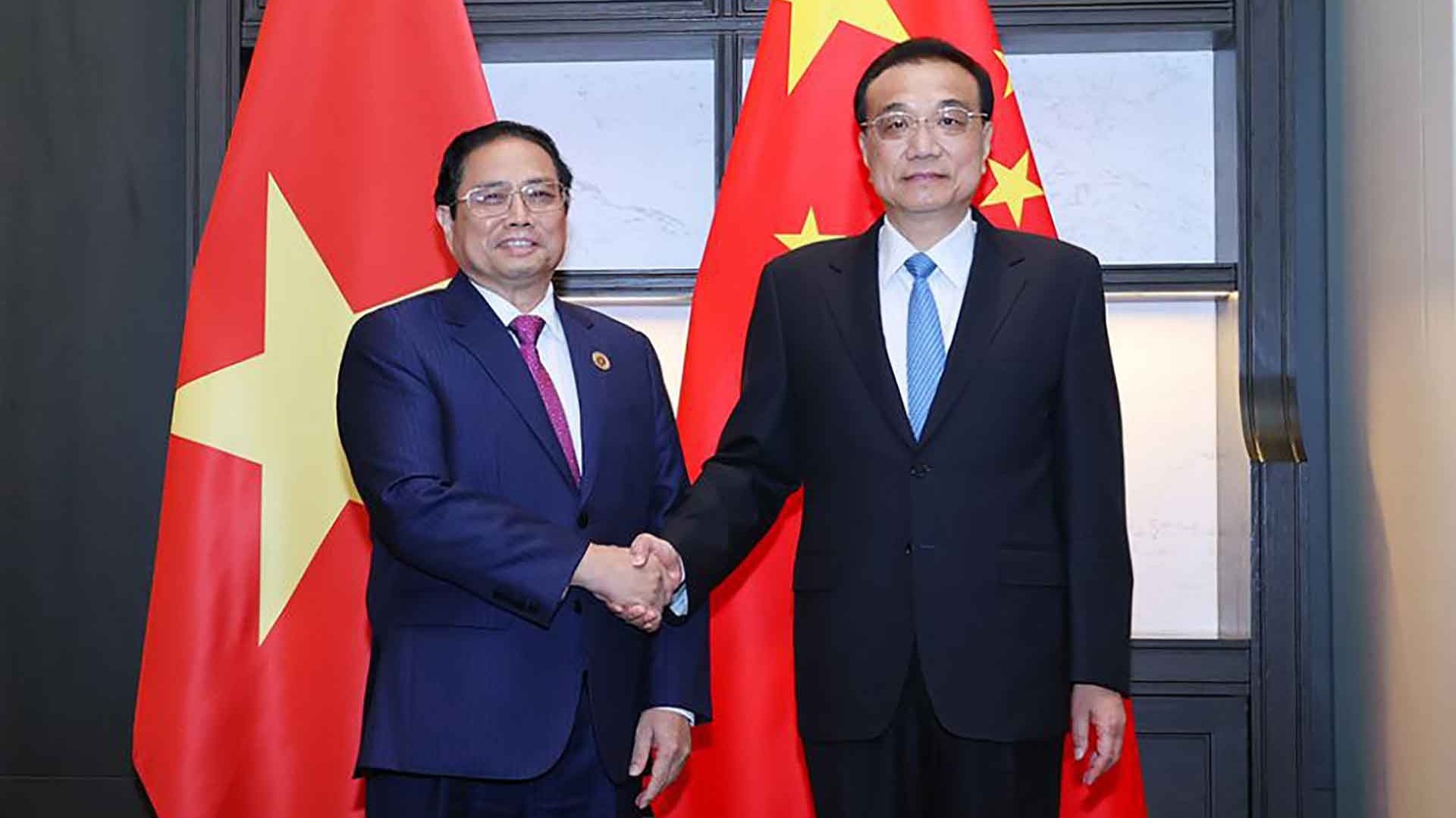 Thủ tướng Phạm Minh Chính hội kiến Thủ tướng Trung Quốc Lý Khắc Cường