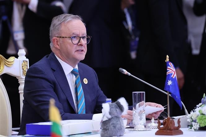 Thủ tướng Australia Anthony Albanese phát biểu tại Hội nghị Cấp cao ASEAN-Australia lần thứ 2.