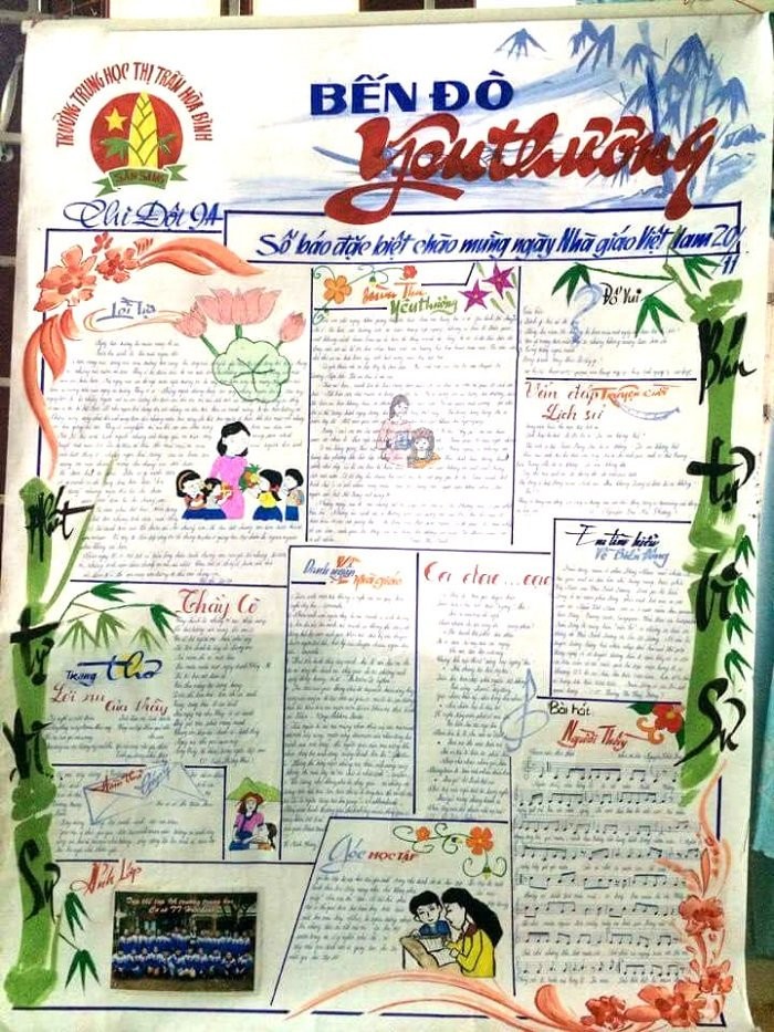 Những mẫu báo tường Ngày 20/11 tri ân thầy cô