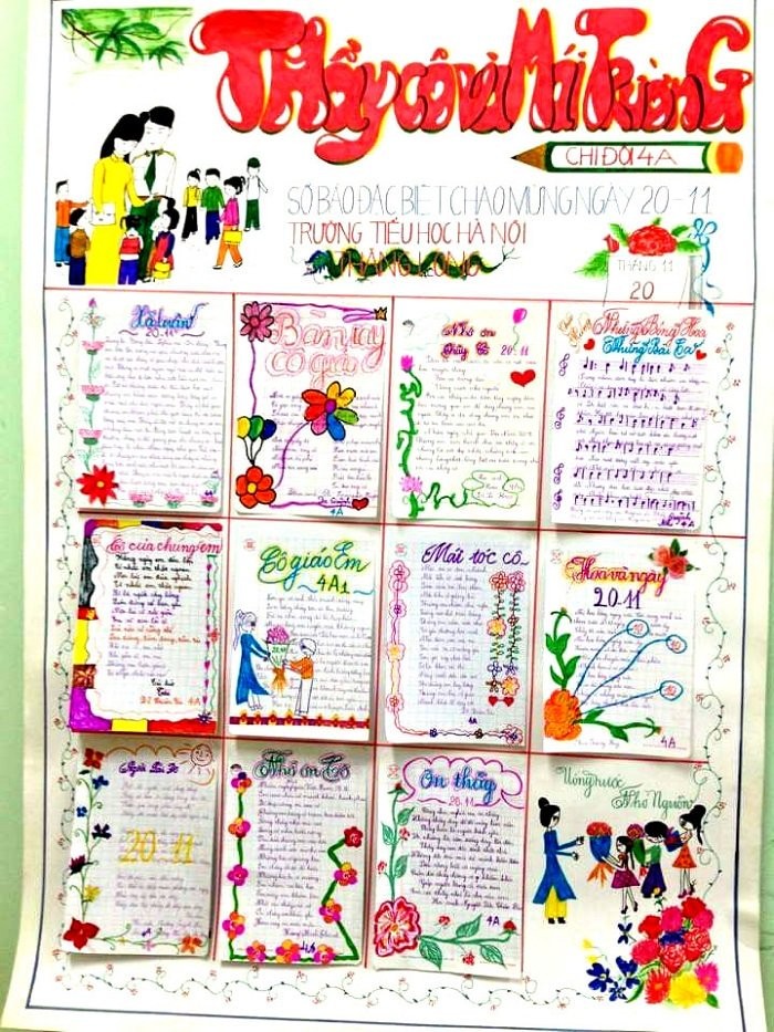 Những mẫu báo tường Ngày 20/11 tri ân thầy cô