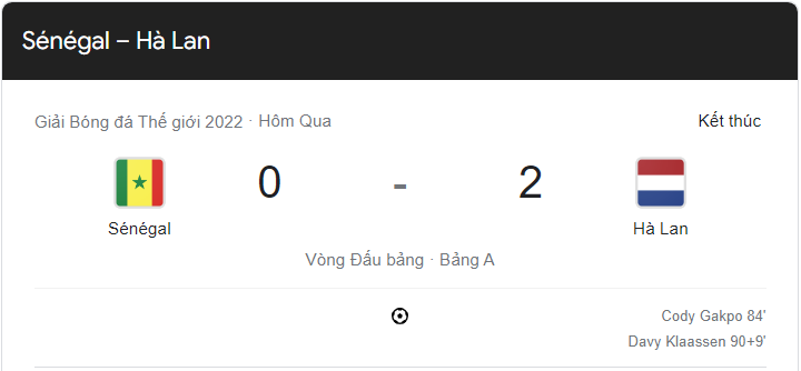 Link xem trực tiếp Senegal vs Hà Lan (23h00 ngày 21/11) World Cup 2022 bảng A