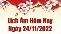 Lịch âm 24/11, xem lịch âm hôm nay Thứ Năm ngày 24/11/2022 là ngày tốt hay xấu? Lịch vạn niên 24/11/2022