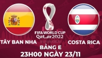 Link xem trực tiếp Tây Ban Nha vs Costa Rica (23h00 ngày 23/11) bảng E World Cup 2022 - trực tiếp VTV2