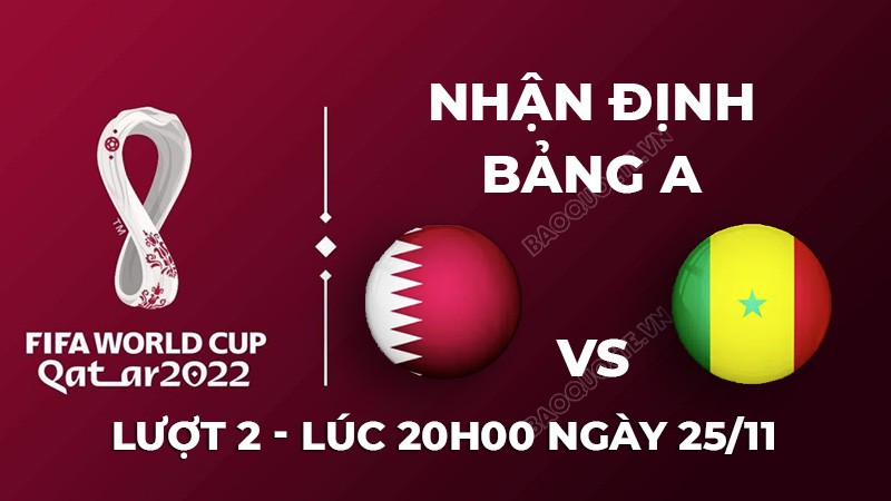 Nhận định trận đấu giữa Qatar vs Senegal, 20h00 ngày 25/11 - lịch thi đấu World Cup 2022 Nhận định trận đấu giữa Qatar vs Senegal, 20h00 ngày 25/11 - lịch thi đấu World Cup 2022