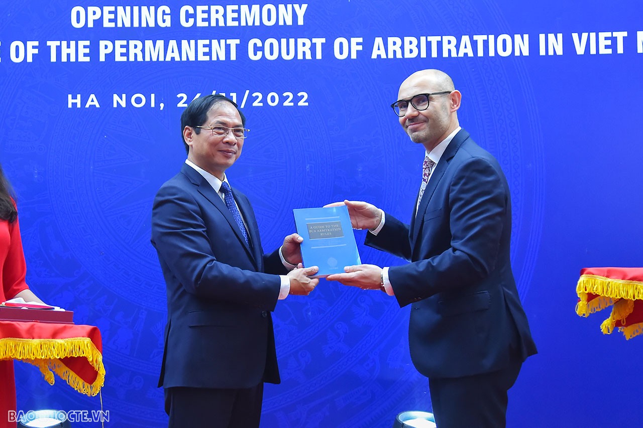 Toàn cảnh Lễ khai trương Văn phòng đại diện của Toà trọng tài thường trực (PCA) tại Hà Nội qua ảnh