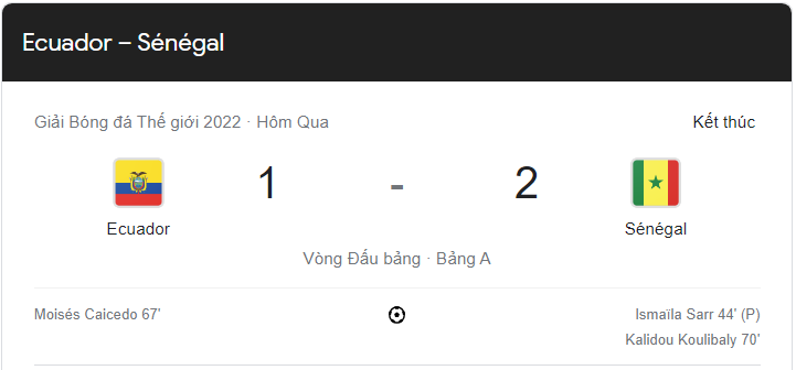 Link xem trực tiếp Ecuador vs Senegal (22h00 ngày 29/11) bảng A World Cup 2022 - trực tiếp VTV5 Link xem trực tiếp Ecuador vs Senegal (22h00 ngày 29/11) bảng A World Cup 2022 - trực tiếp VTV5