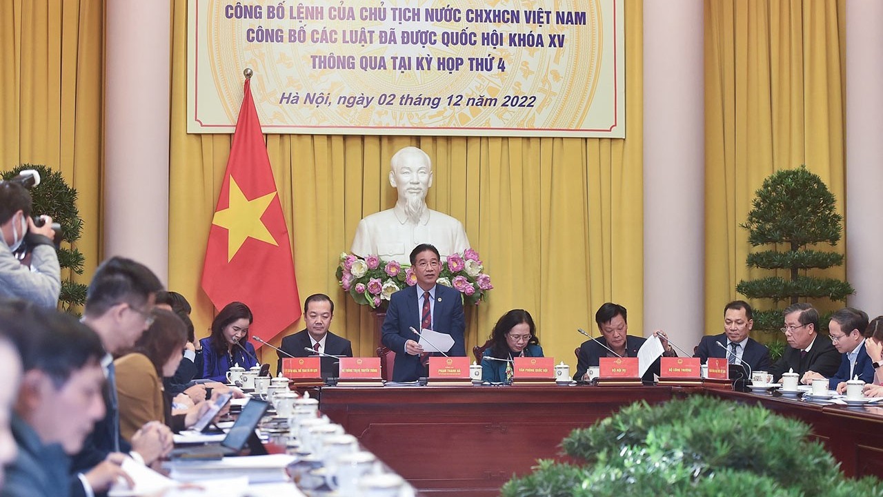 Công bố Lệnh của Chủ tịch nước về 6 luật vừa được Quốc hội khóa XV thông qua tại Kỳ họp thứ 4