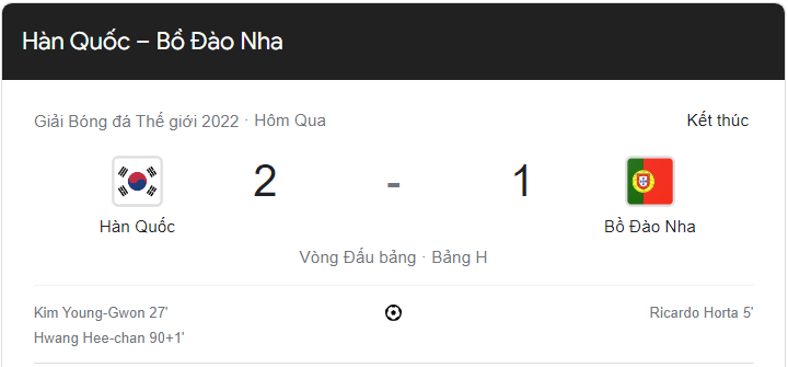 Link xem trực tiếp Hàn Quốc vs Bồ Đào Nha (22h00 ngày 2/12) bảng H World Cup 2022 - trực tiếp VTV2