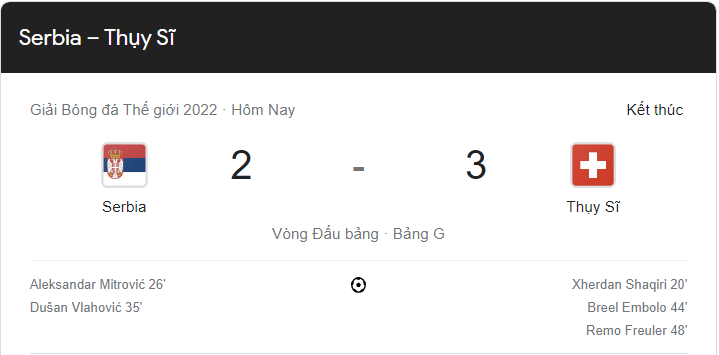 Link xem trực tiếp Serbia vs Thụy Sĩ (02h00 ngày 3/13) bảng G World Cup 2022 - trực tiếp VTV2