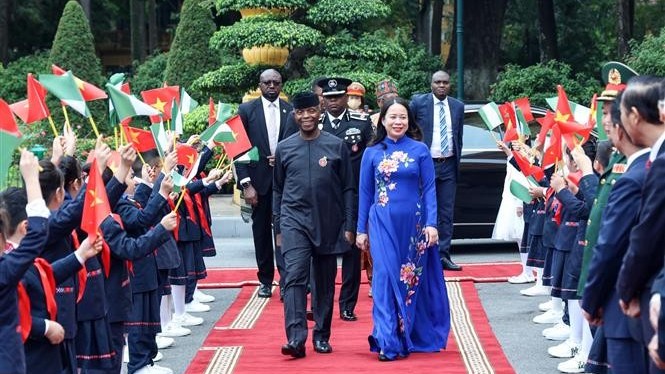 Phó Chủ tịch nước Võ Thị Ánh Xuân hội đàm với Phó Tổng thống Nigeria Yemi Osinbajo