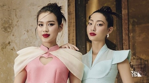 Hoa hậu Lương Thùy Linh, Đỗ Thị Hà duyên dáng, đằm thắm với áo dài cách điệu ngày Tết