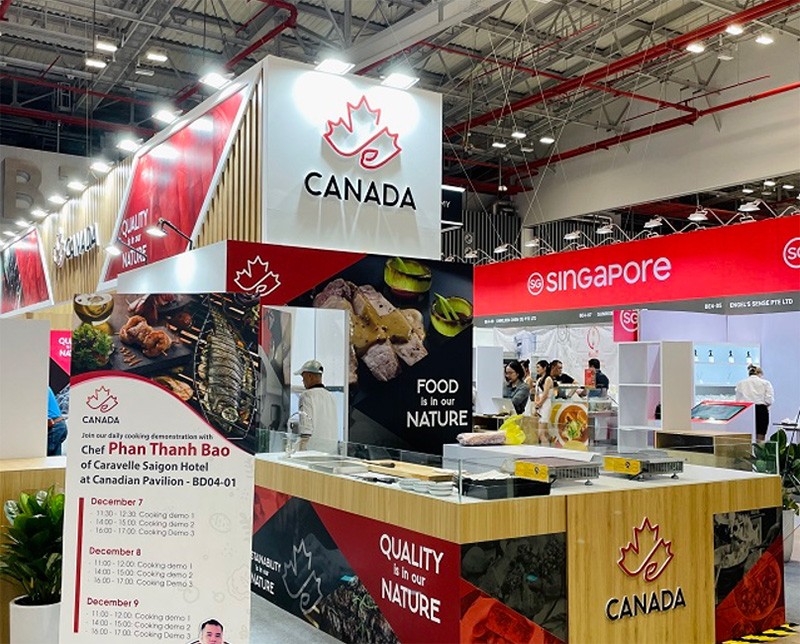 Mỗi gian hàng sẽ là một không gian tuyệt vời để du khách khám phá những loại sản vật nổi tiếng của đất nước Canada (Ảnh: Hải Uyên)