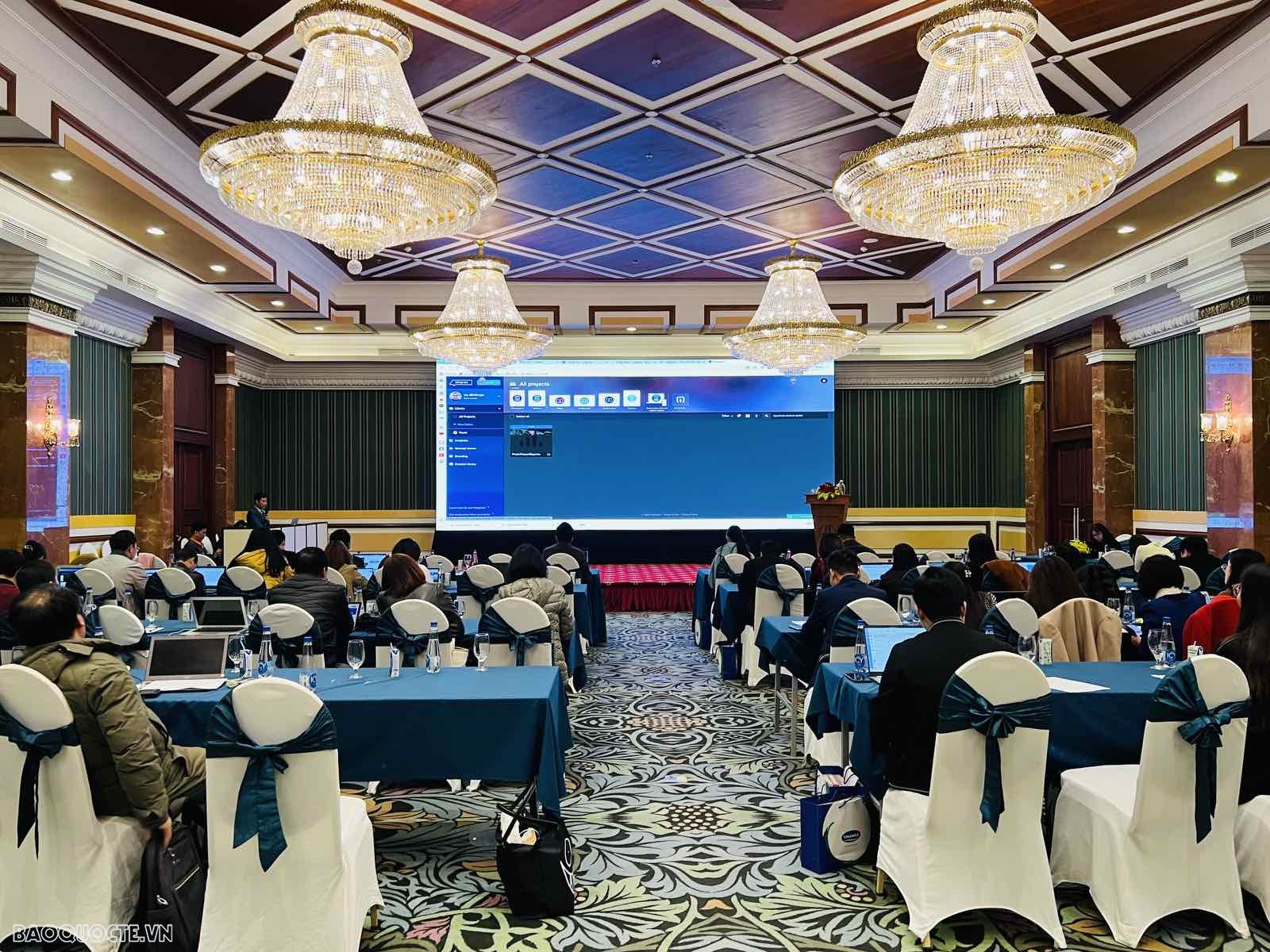 Khóa tập huấn 'Kỹ năng ứng dụng công nghệ số vào sản xuất tin, bài trên báo chí' ngày 9/12, tại Hà Nội. (Ảnh: Thu Trang)