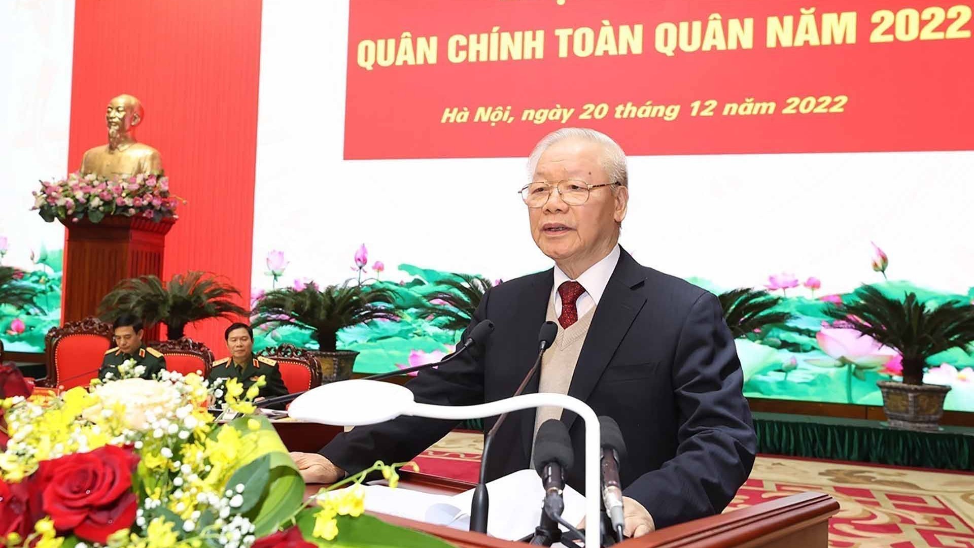 Phát biểu của Tổng Bí thư Nguyễn Phú Trọng tại Hội nghị Quân chính toàn quân năm 2022