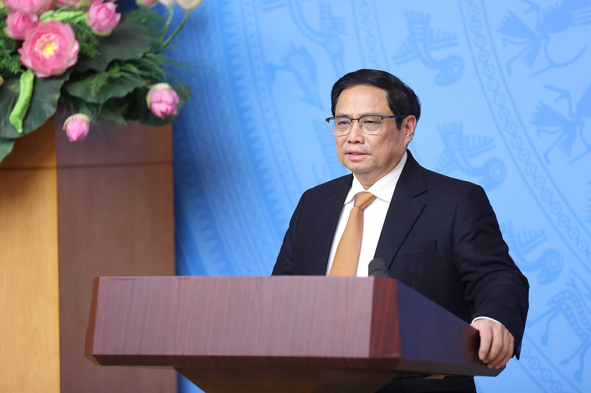 Thủ tướng Phạm Minh Chính chủ trì phiên họp. (Nguồn: TTXVN) Thủ tướng Phạm Minh Chính chủ trì phiên họp. (Nguồn: TTXVN)