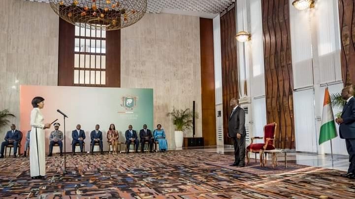 Đại sứ Đặng Thị Thu Hà trình Thư ủy nhiệm lên Tổng thống Bờ Biển Ngà