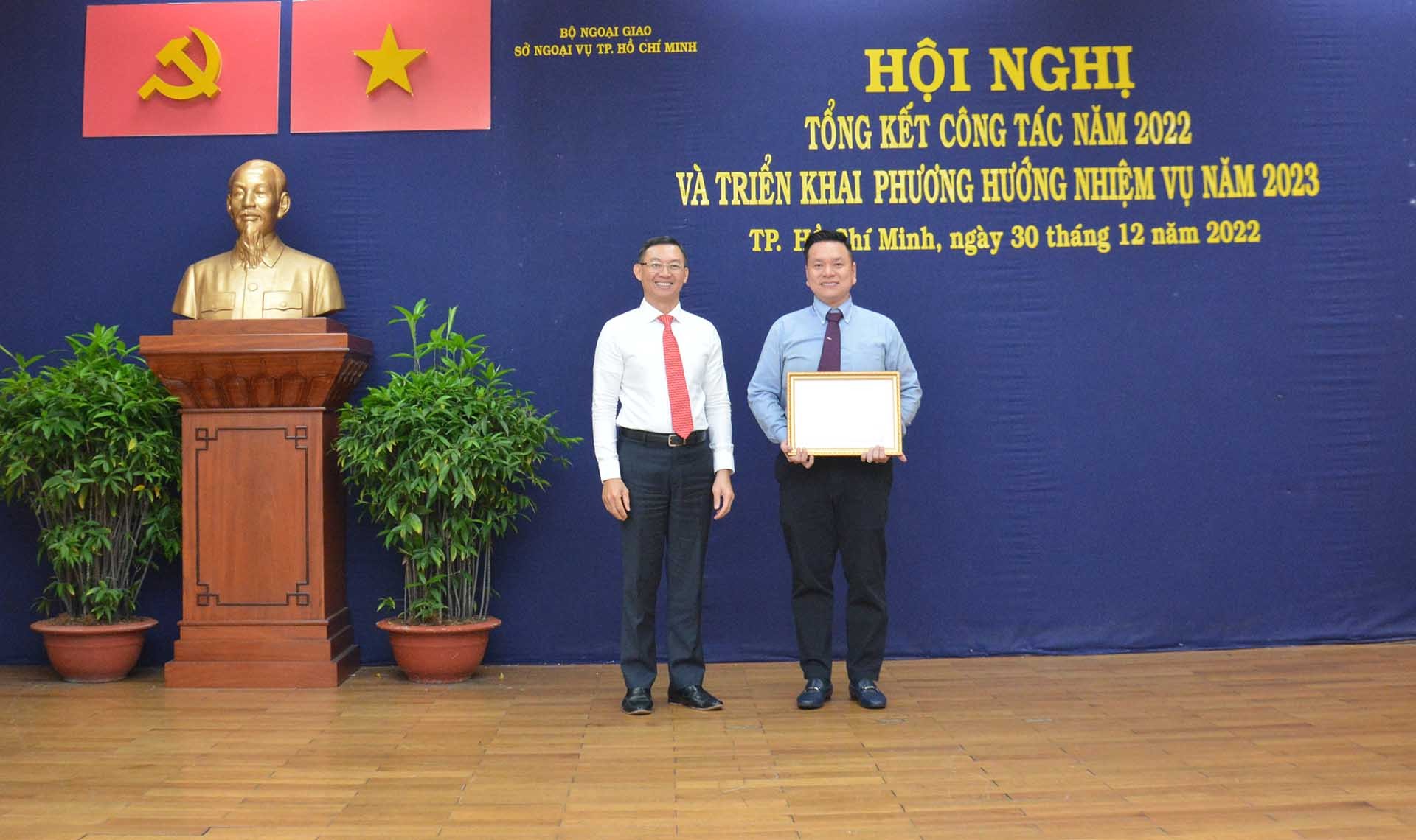 Sở Ngoại vụ thành phố Hồ Chí Minh tổ chức Hội nghị tổng kết công tác 2022 và triển khai nhiệm vụ 2023 Sở Ngoại vụ TP. Hồ Chí Minh tổng kết công tác 2022 và triển khai nhiệm vụ 2023