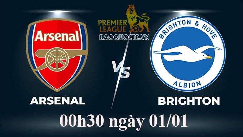 Link xem trực tiếp Arsenal vs Brighton (00h30 ngày 01/01) vòng 18 Ngoại hạng Anh 2022 Link xem trực tiếp Arsenal vs Brighton (00h30 ngày 01/01) vòng 18 Ngoại hạng Anh 2022