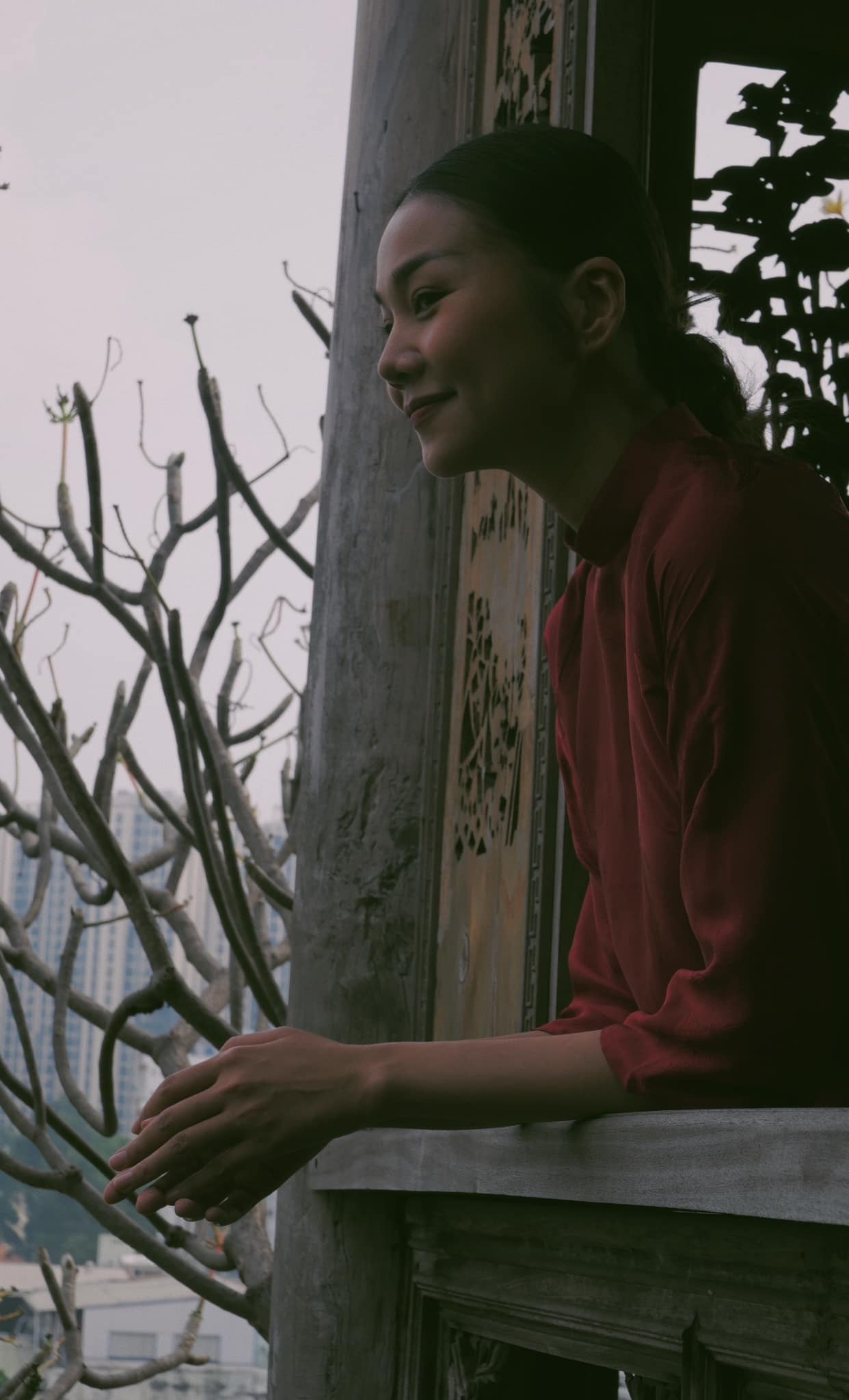 Siêu mẫu Thanh Hằng diện áo dài Xuân