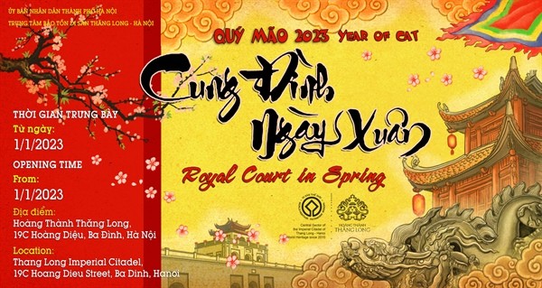 Tại hiện không gian cung đình ngày Xuân tại Hoàng thành Thăng Long