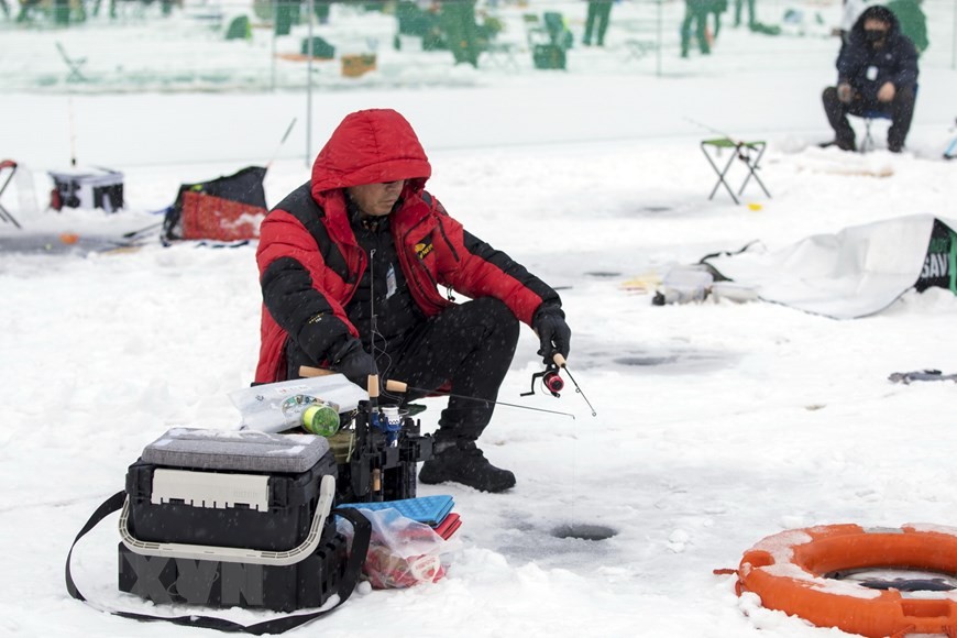 Hàn Quốc: Lễ hội câu cá trên mặt băng Hàn Quốc: Lễ hội câu cá trên mặt băng