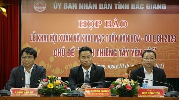 Bắc Giang tổ chức họp báo Lễ khai hội xuân và khai mạc Tuần Văn hóa - Du lịch năm 2023