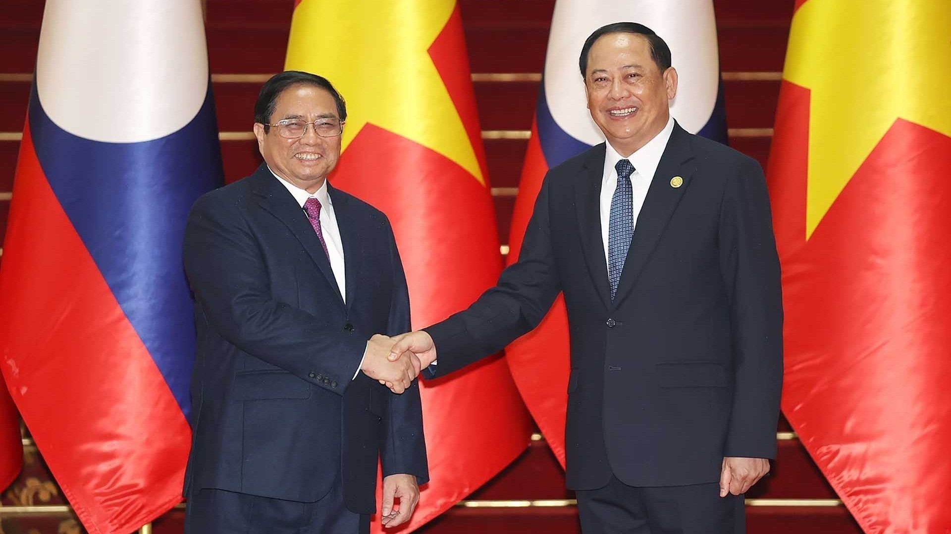 Thủ tướng Chính phủ Phạm Minh Chính hội đàm với Thủ tướng Lào Sonexay Siphandone