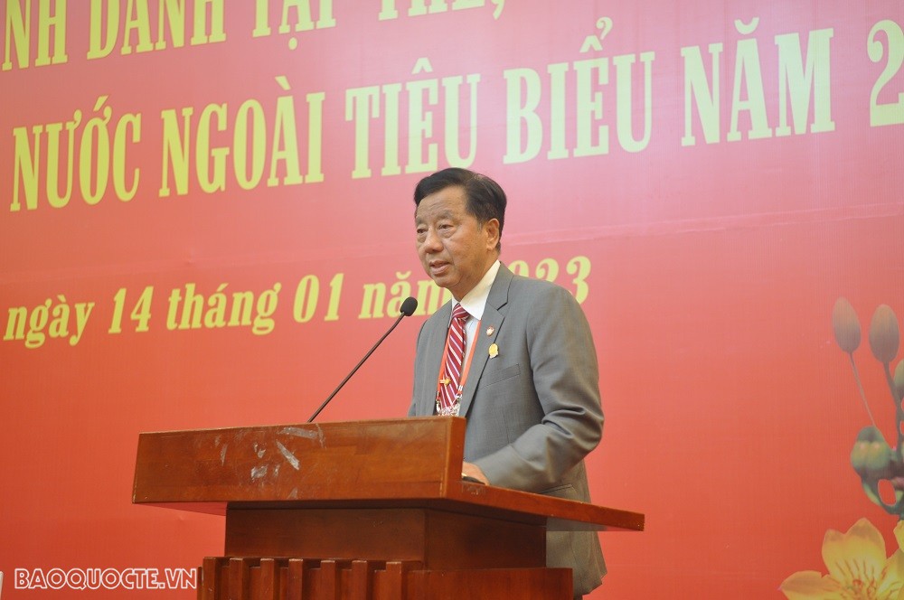 (01.14) Ông Lương Xuân Hòa, Ủy viên UBTW MTTQ VN, Phó Chủ tịch Tổng hội người Việt Nam toàn Thái, mong muốn Đảng và Nhà nước tiếp tục tạo điều kiện cho con em Việt Nam ở nước ngoài trở lại quê hương, đất nước. (Ảnh: Minh Quân)