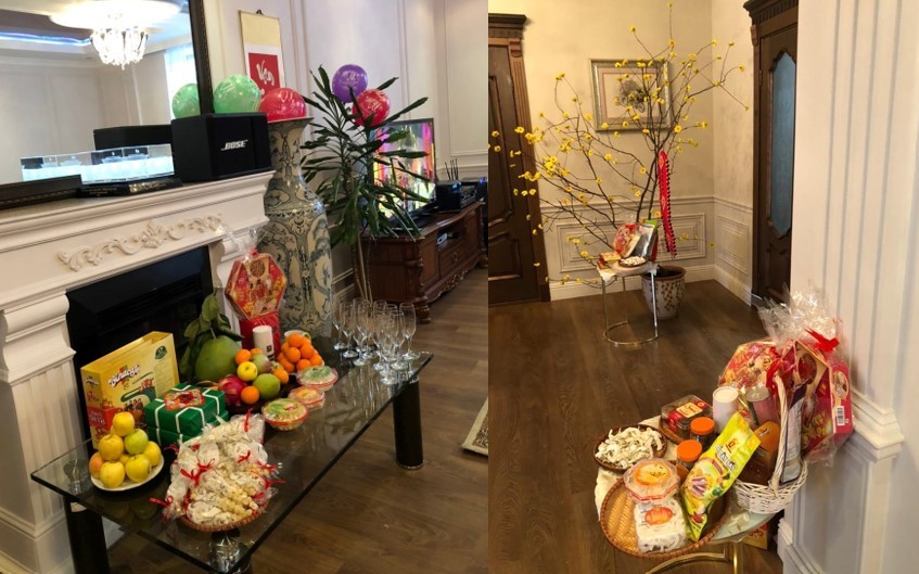 Không gian Tết Việt tại trụ sở Đại sứ quán Việt Nam tại Kazakhstan.