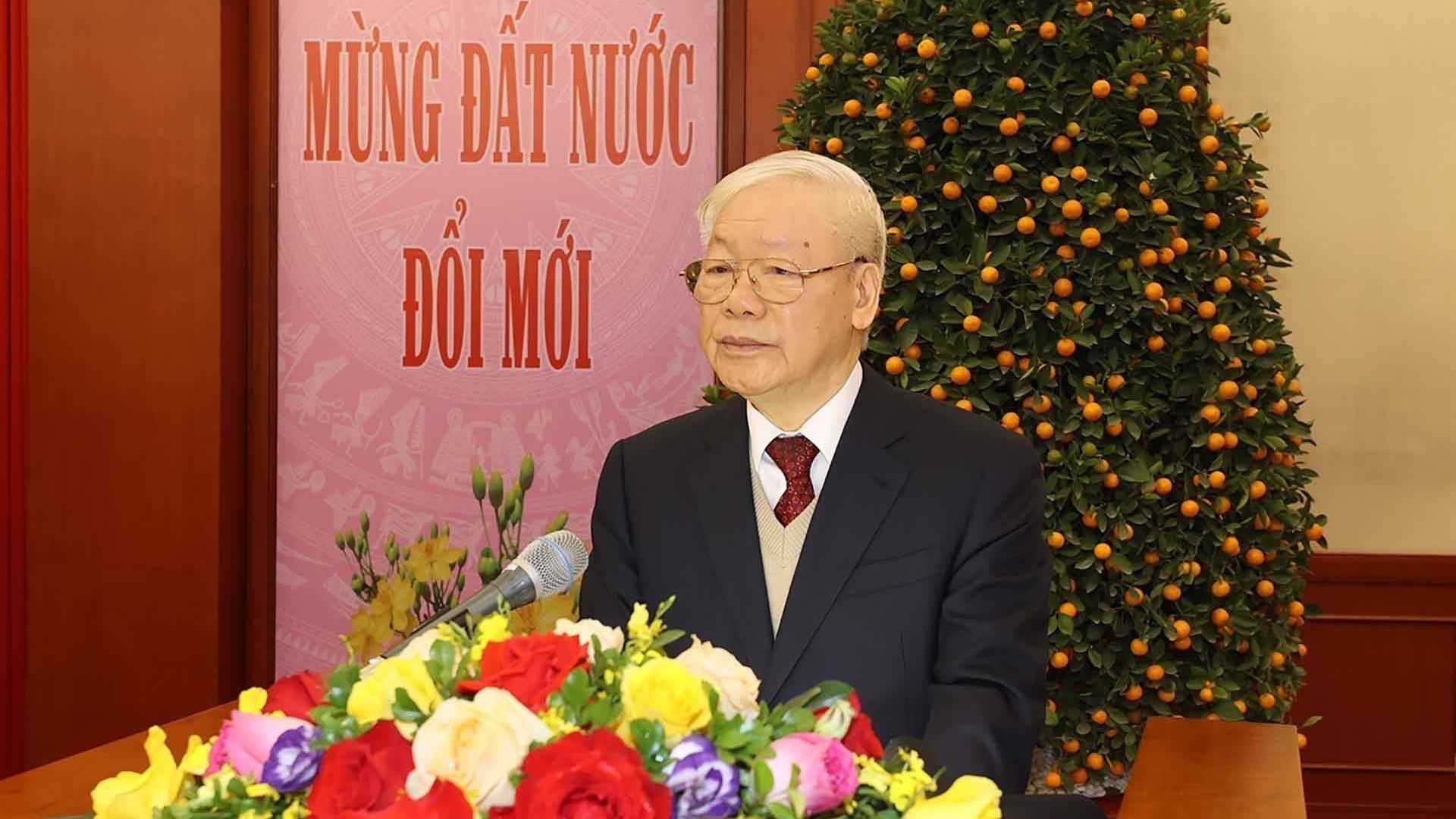 Tổng Bí thư Nguyễn Phú Trọng chúc Tết lãnh đạo, nguyên lãnh đạo Đảng, Nhà nước