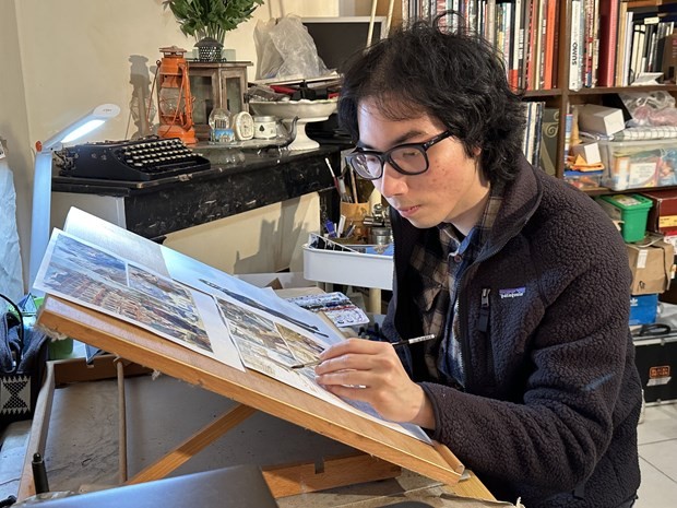 Hoạ sĩ Mai Xuân Bách và bước đầu thành danh trong làng hội họa Pháp