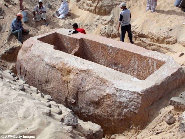 Last week it was announced that a vast 3,800-year-old quartzite sarcophagus belongs to a little-known 13th dynasty king, Sobekhotep I. It was discovered by an international team of researchers who deciphered inscriptions to link it to its owner. (AFP)