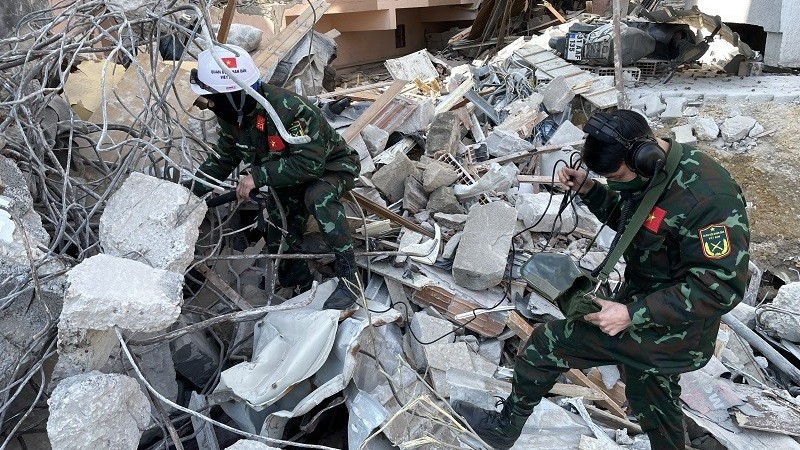 Đoàn cứu hộ Quân đội nhân dân Việt Nam tới tỉnh thiệt hại nặng nề nhất Thổ Nhĩ Kỳ