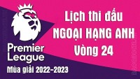 Lịch thi đấu Ngoại hạng Anh mùa giải 2022-2023: Lịch thi đấu Ngoại hạng Anh vòng 24 - MU vs Leicester