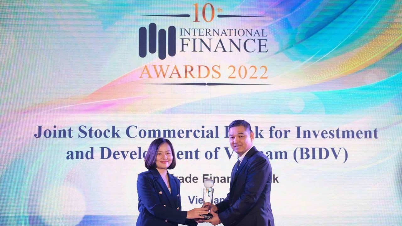 BIDV nhận giải thưởng quốc tế về tài trợ chuỗi cung ứng và xuất nhập khẩu