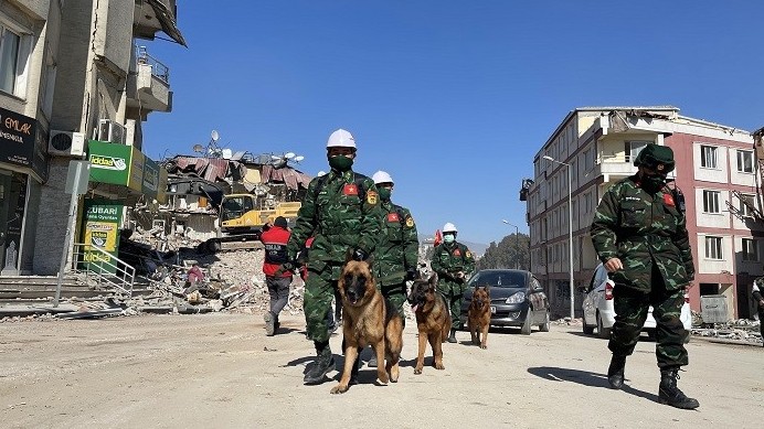 Động đất Thổ Nhĩ Kỳ: Hình ảnh Lực lượng cứu hộ Quân đội nhân dân Việt Nam tìm kiếm nạn nhân tại Antakya