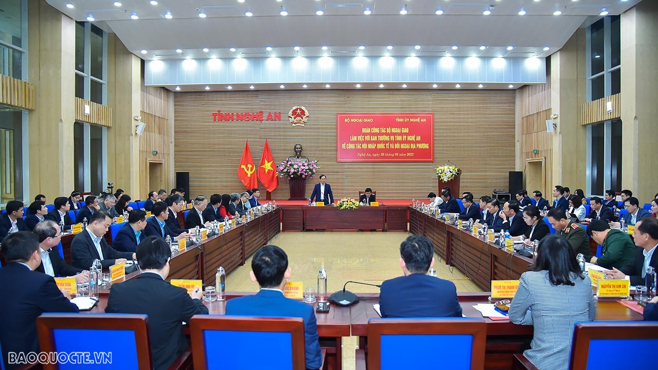 Bộ Ngoại giao và Nghệ An phối hợp triển khai công tác đối ngoại và hội nhập quốc tế