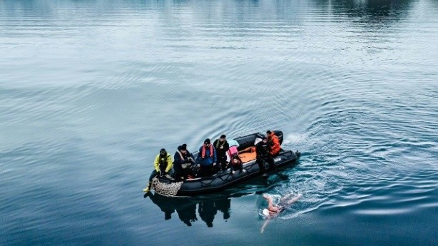 Người phụ nữ Chile bơi 2,5km trên biển Nam Cực trong thời tiết 2 độ C