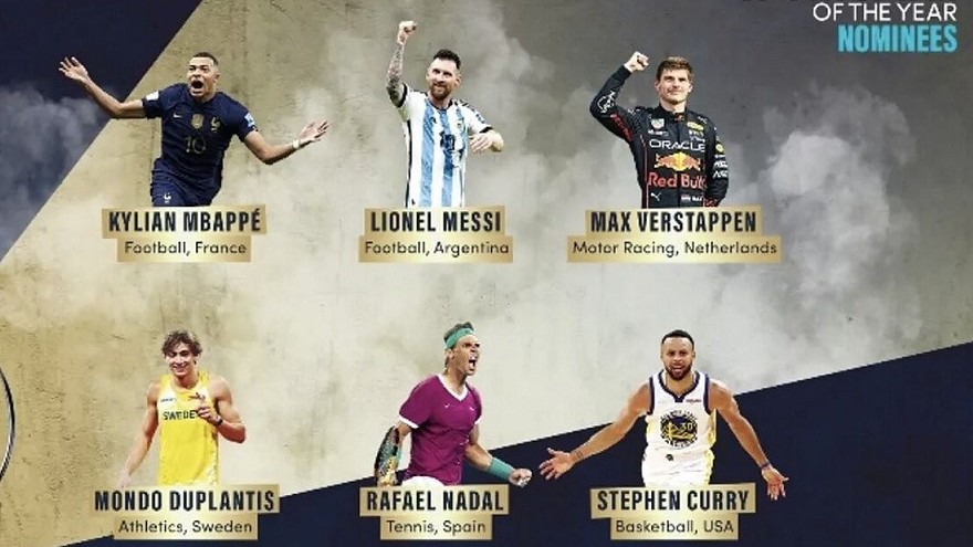 Rafael Nadal, Lionel Messi lọt danh sách đề cử VĐV hay nhất năm 2022